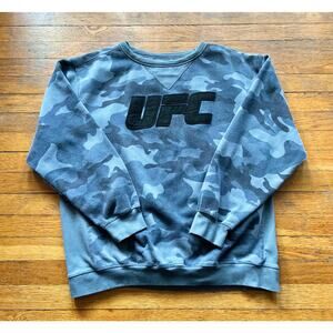 UFC Green Camo Crew Neck Sweatshirt Mens sz XL